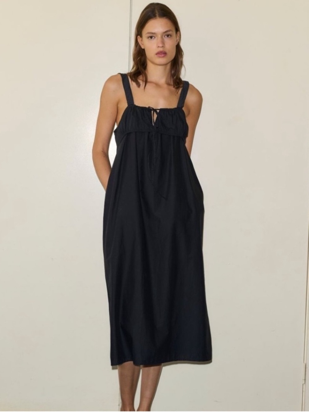 Deiji Studios Ruched Tie Dress